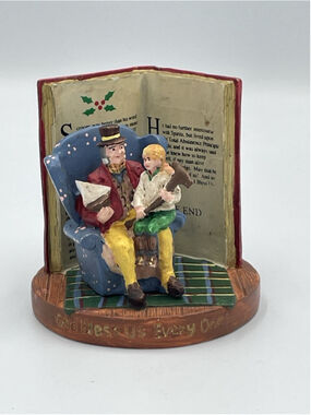 Russ Berrie A Christmas Carol Figurine 13980 Scrooge Diorama Tiny Tim The End